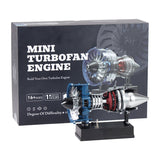 Mini Turbofan Engine Kit that Works - DIY Metal Electric Jet Engine with Visible Mechanics for STEM Education