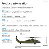 K170 Black Hawk UH-60L 170 Size 2.4G 4CH Flybarless RC Helicopter with Adjustable Left and Right Hand Throttle (RTF Version)