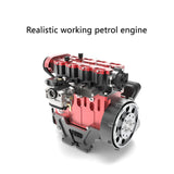 L4 Engine GS-L4 36cc DOHC Inline 4 Cylinder 4 Stroke Water-Cooled RC Gasoline Engine Model - Speeds Up to 12,000rpm