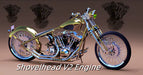 15.7cc Mini OHV V-twin V2 Shovelhead Engine 4-Stroke Air-cooled Gasoline Engine Motorcycle RC Engine Model