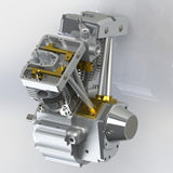 15.7cc Mini OHV V-twin V2 Shovelhead Engine 4-Stroke Air-cooled Gasoline Engine Motorcycle RC Engine Model