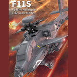 Apache GPS Helicopter F11-S AH64 1/32 Scale 2.4G 6CH RC Dual-Axis Co-Drive Flybarless 6G/3D Stunt