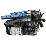 14cc Inline 4 Cylinder Four-stroke Water-cooled Nitro Engine Model for 1:8 1:10 RC Car Ship Airplane