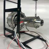 Miniature Turbofan Engine Model Precision-Crafted with Removable and Maintainable Jet Engine Featuring Liquid Gas Combustion