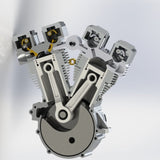 15.7cc Mini OHV V-twin V2 Shovelhead Engine 4-Stroke Air-cooled Gasoline Engine Motorcycle RC Engine Model