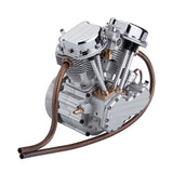 9cc V2 Engine V-Twin Dual Cylinder 4-Stroke Air-Cooled Gasoline Engine for Motorcycle RC Model