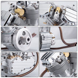 9cc V2 Engine V-Twin Dual Cylinder 4-Stroke Air-Cooled Gasoline Engine for Motorcycle RC Model