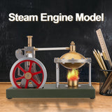DIY Assembly Steam Engine Kit with Retro Vertical Design and Spherical Boiler DIY KIT