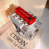 Compact 17.5cc Mini OHV Inline 4 Cylinder 4 Stroke Water-cooled L4 RC Gasoline Engine Model - Reaches Speeds Up to 8,000rpm