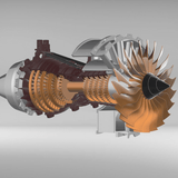 NTR-900 1/30 Turbofan Engine Model Kit - Build a Functional Turbofan Engine - Working Jet Engine with 150 Pieces