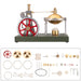 DIY Assembly Steam Engine Kit with Retro Vertical Design and Spherical Boiler DIY KIT