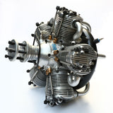 150cc Radial Engine Five-cylinder Four-stroke Air-cooled Gasoline Engine Model for Fixed-Wing RC Airplanes