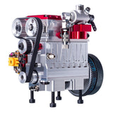8.6cc Inline 2-cylinder 4-stroke Water-cooled Electric Start Nitro Engine for 1:8 RC Car Model
