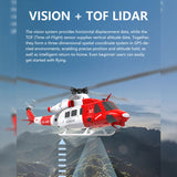 E2 UH-1Y 2.4G 6CH Dual Brushless Direct Drive RC Rescue Simulation Helicopter with Lidar Positioning