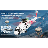 2.4G 4CH 170-Class 4-Rotor Flybarless Realistic Helicopter Model with Barometric Altitude & Left/Right Hand Throttle Adjustment (Optical Flow RTF Version)