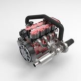 L4 Engine GS-L4 36cc DOHC Inline 4 Cylinder 4 Stroke Water-Cooled RC Gasoline Engine Model - Speeds Up to 12,000rpm