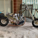 V2 Engine V-twin 2-Cylinder 4-Stroke Air-Cooled Gasoline Engine Motorcycle RC Model - Panhead & Shovelhead Collection