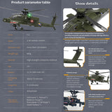 1/32 Scale F11 AH64 2.4G 6CH RTF Helicopter Model