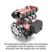 L4 Engine GS-L4 36cc DOHC Inline 4 Cylinder 4 Stroke Water-Cooled RC Gasoline Engine Model - Speeds Up to 12,000rpm