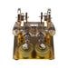 Paratactic 4 Cylinder Hot Air Stirling Engine Model Mini Electric Generator with Light Bulb and Voltmeter - STEM Toy