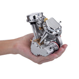 9cc V2 Engine V-Twin Dual Cylinder 4-Stroke Air-Cooled Gasoline Engine for Motorcycle RC Model