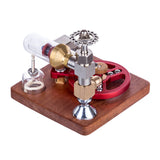 Speed-Controlled Single Cylinder Stirling Engine Model with Ball Bearing Flywheel - STEM Educational Toy