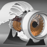 NTR-900 1/30 Turbofan Engine Model Kit - Build a Functional Turbofan Engine - Working Jet Engine with 150 Pieces