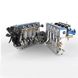 14cc Inline 4 Cylinder Four-stroke Water-cooled Nitro Engine Model for 1:8 1:10 RC Car Ship Airplane
