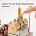 Full Metal Stationary Steam Engine Model Kit with Generator and Street Lamp