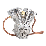 15.7cc Mini OHV V-twin V2 Shovelhead Engine 4-Stroke Air-cooled Gasoline Engine Motorcycle RC Engine Model