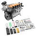 14CC Inline 4 Cylinder 4 Stroke OHC L4 Water-cooled Gasoline Engine Model for RC Cars, Ships, and Airplanes