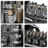 L4 Diesel Engine Model Kit that Works - Build Your Own Diesel Engine - 1:10 Full Metal Mini L4 4 Cylinder OHV Inline Model Kit with 300+ Pieces
