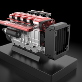 14cc Inline 4 Cylinder Four-stroke Water-cooled Nitro Engine Model for 1:8 1:10 RC Car Ship Airplane