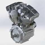 15.7cc Mini OHV V-twin V2 Shovelhead Engine 4-Stroke Air-cooled Gasoline Engine Motorcycle RC Engine Model