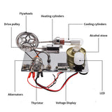 γ-Type Hot Air Stirling Engine Model Kit STEM Educational Toy