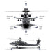 Apache GPS Helicopter F11-S AH64 1/32 Scale 2.4G 6CH RC Dual-Axis Co-Drive Flybarless 6G/3D Stunt