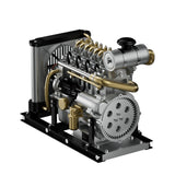L4 Diesel Engine Model Kit that Works - Build Your Own Diesel Engine - 1:10 Full Metal Mini L4 4 Cylinder OHV Inline Model Kit with 300+ Pieces