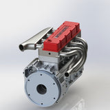 Compact 17.5cc Mini OHV Inline 4 Cylinder 4 Stroke Water-cooled L4 RC Gasoline Engine Model - Reaches Speeds Up to 8,000rpm