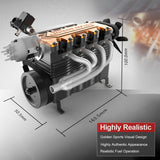 14CC Inline 4 Cylinder 4 Stroke OHC L4 Water-cooled Gasoline Engine Model for RC Cars, Ships, and Airplanes