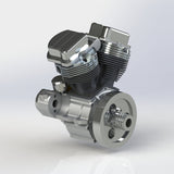 9cc V-Twin V2 Engine 4-Stroke Dual Black Cylinder Air-Cooled Motorcycle Gasoline Engine