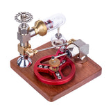 Speed-Controlled Single Cylinder Stirling Engine Model with Ball Bearing Flywheel - STEM Educational Toy