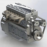 17.5cc Flathead Inline 4-Cylinder 4-Stroke Water-Cooled Gasoline Engine for RC Cars, Ships, and Airplanes