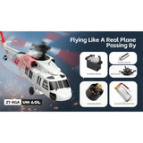 2.4G 4CH 170-Class 4-Rotor Flybarless Helicopter with Barometric Altitude & Throttle Adjustment Options (Optical Flow RTF Version)