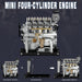 L4 Diesel Engine Model Kit that Works - Build Your Own Diesel Engine - 1:10 Full Metal Mini L4 4 Cylinder OHV Inline Model Kit with 300+ Pieces