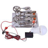 Stirling Engine Model Generator with Bulb and Voltage Digital Display Meter - STEM Educational Toy