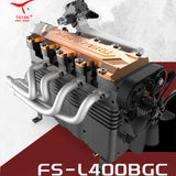 14CC Inline 4 Cylinder 4 Stroke OHC L4 Water-cooled Gasoline Engine Model for RC Cars, Ships, and Airplanes