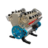 V8 Engine Model Kit that Works - Build Your Own V8 Engine - 1:3 Scale Full Metal V8 Car Engine Model Kit 500+ Pcs