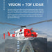 E2 UH-1Y 2.4G 6CH Dual Brushless Direct Drive RC Rescue Simulation Helicopter with Lidar Positioning