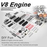 28cc Nitro V8 Engine Model Kit - Build a Functional V8 Engine - Working V8 Engine Model