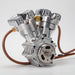 15.7cc Mini OHV V-twin V2 Shovelhead Engine 4-Stroke Air-cooled Gasoline Engine Motorcycle RC Engine Model